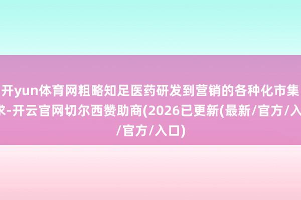 开yun体育网粗略知足医药研发到营销的各种化市集需求-开云官网切尔西赞助商(2026已更新(最新/官方/入口)