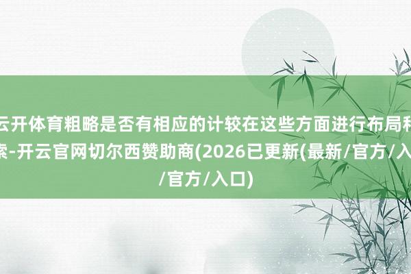 云开体育粗略是否有相应的计较在这些方面进行布局和探索-开云官网切尔西赞助商(2026已更新(最新/官方/入口)