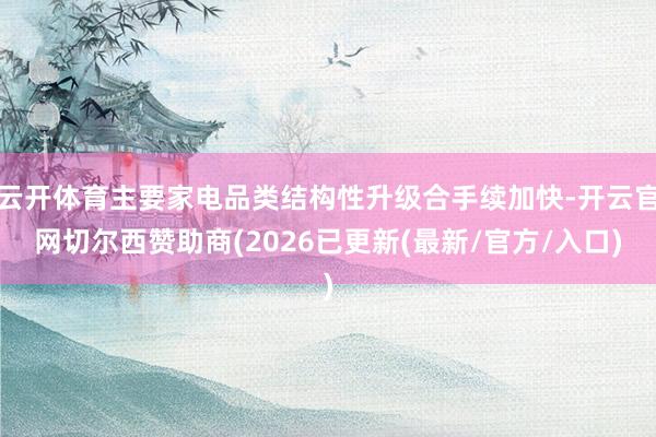 云开体育主要家电品类结构性升级合手续加快-开云官网切尔西赞助商(2026已更新(最新/官方/入口)