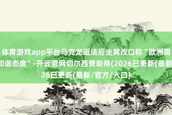 体育游戏app平台马克龙返法后坐窝改口称“欧洲需与好意思国和谐态度”-开云官网切尔西赞助商(2026
